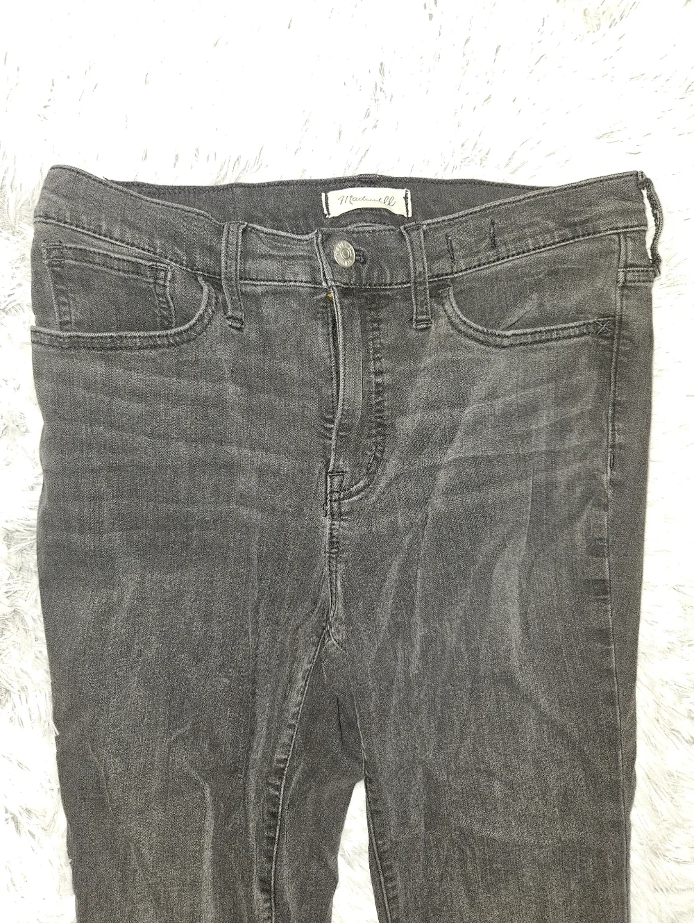 Madewell Roadtripper Skinny Jeans Black Wash Size 29 Tall High Rise Stretch